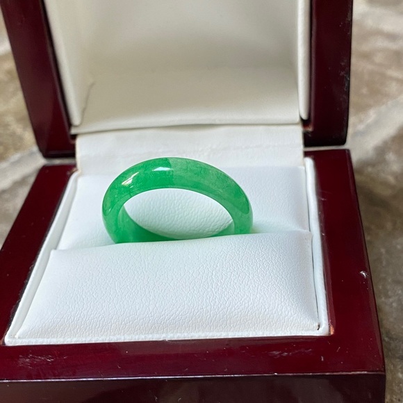 Jewelry Genuine Jade Ring Wedding Band Stacking Ring Poshmark